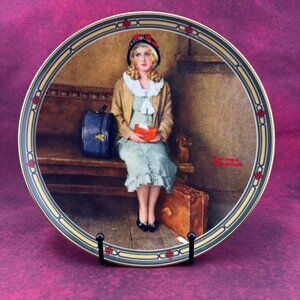 COLLECTOR'S PLATE BY NORMAN ROCKWELL "A YOUNG GIRL'S DREAM PLATE # 9869I,VINTAGE